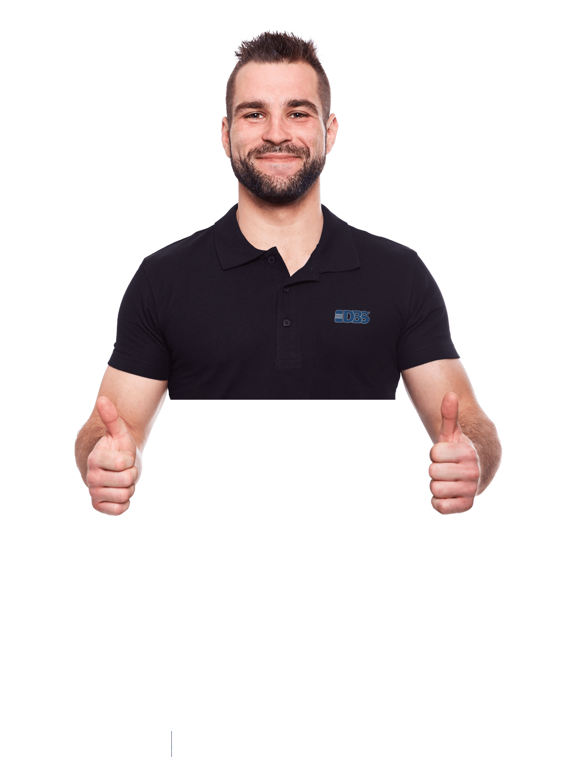 DBS Employee Giving Thumbs Up DBS Employee Giving Thumbs Up
