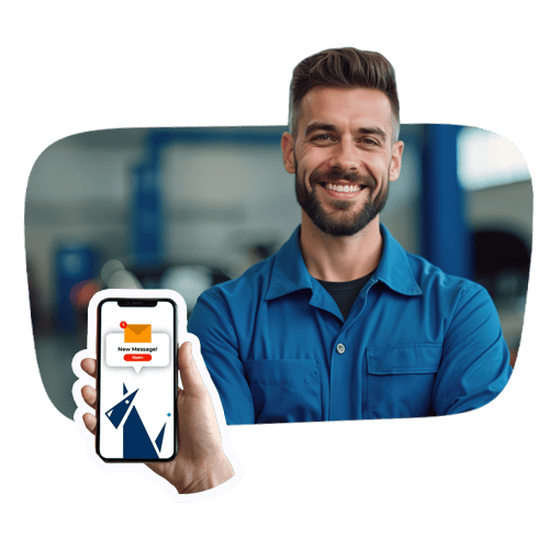 DBS Customer Loyalty for Retail Businesses A mechanic standing in a repair shop.