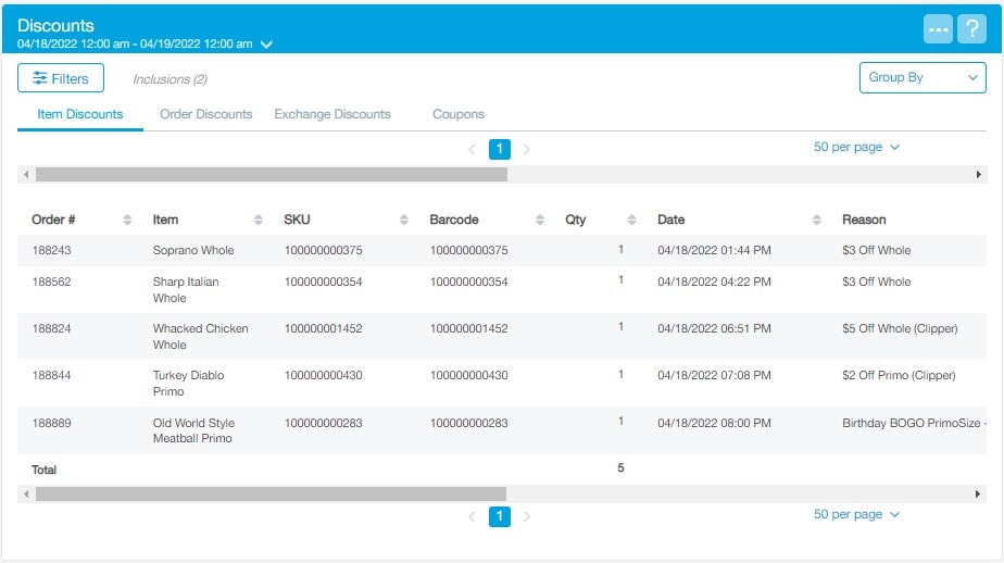 ReportData - DiscountsReport - Revel Systems Management Console Access