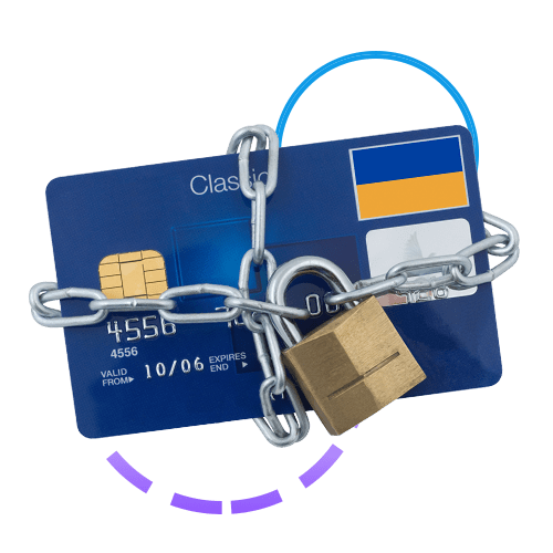 Credit card with lock