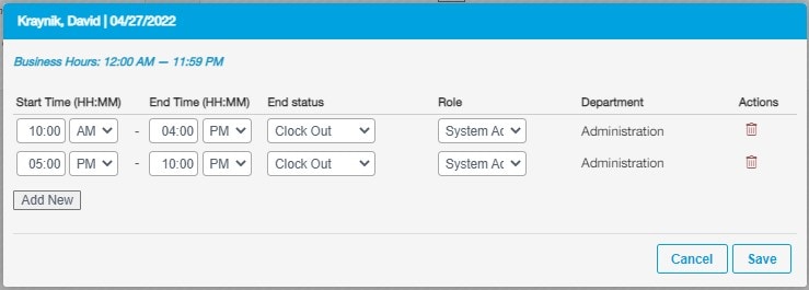 Create Schedule - Shift Schedule - Revel Systems Management Console Access