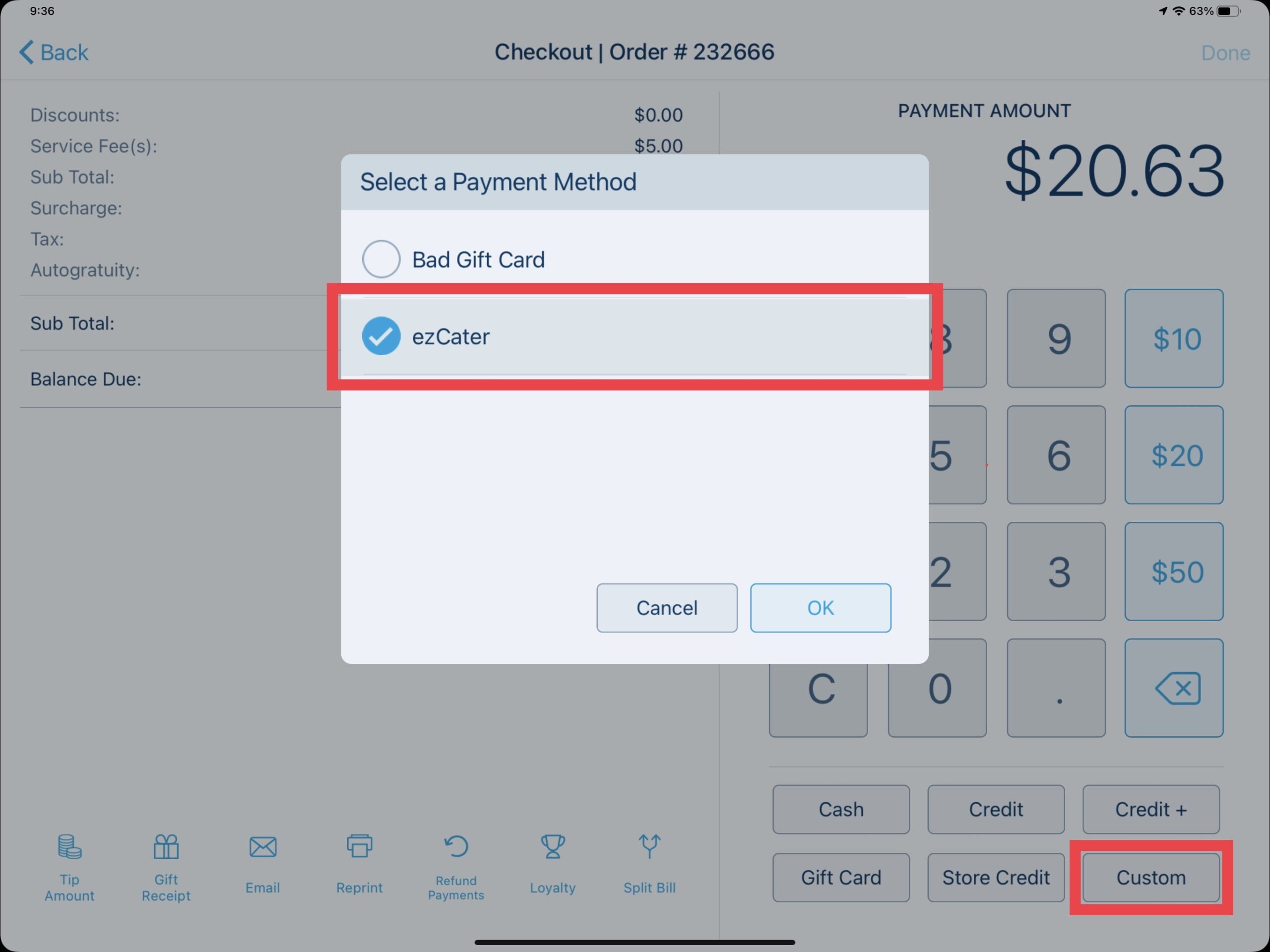 ezCater payment method - ezCater Ordering with Revel Systems