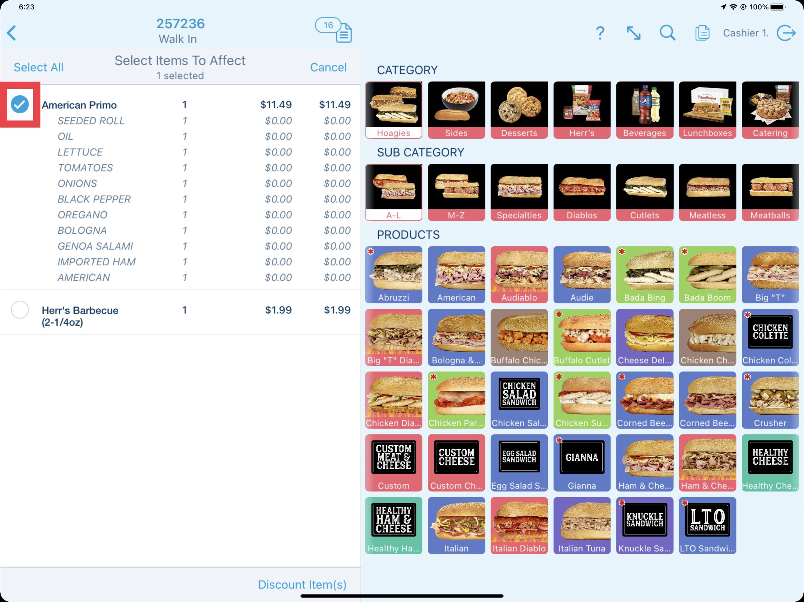 Select all production option discount - Applying POS Level Discounts with Revel Systems