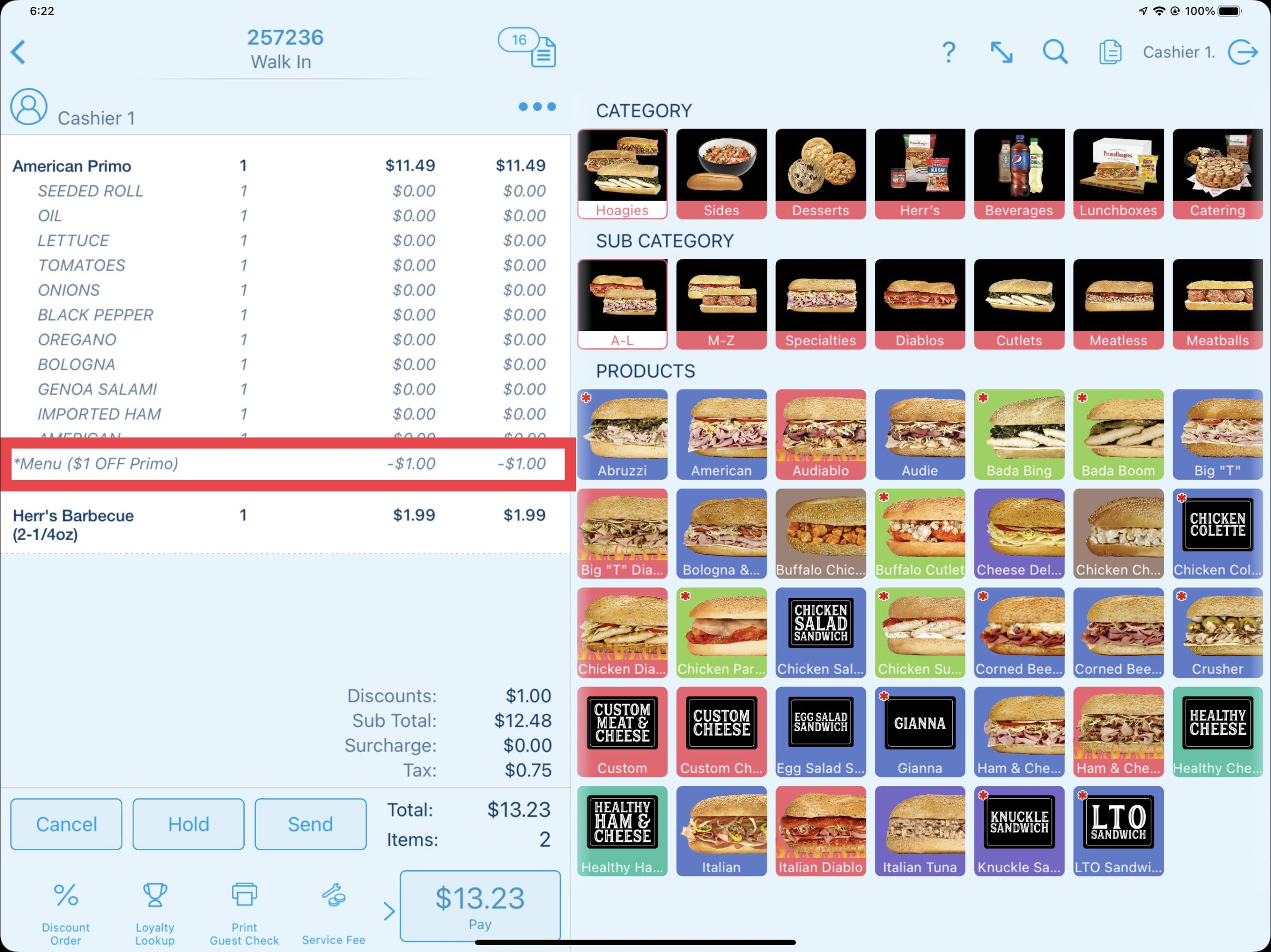 Discount Applied - Applying POS Level Discounts with Revel Systems