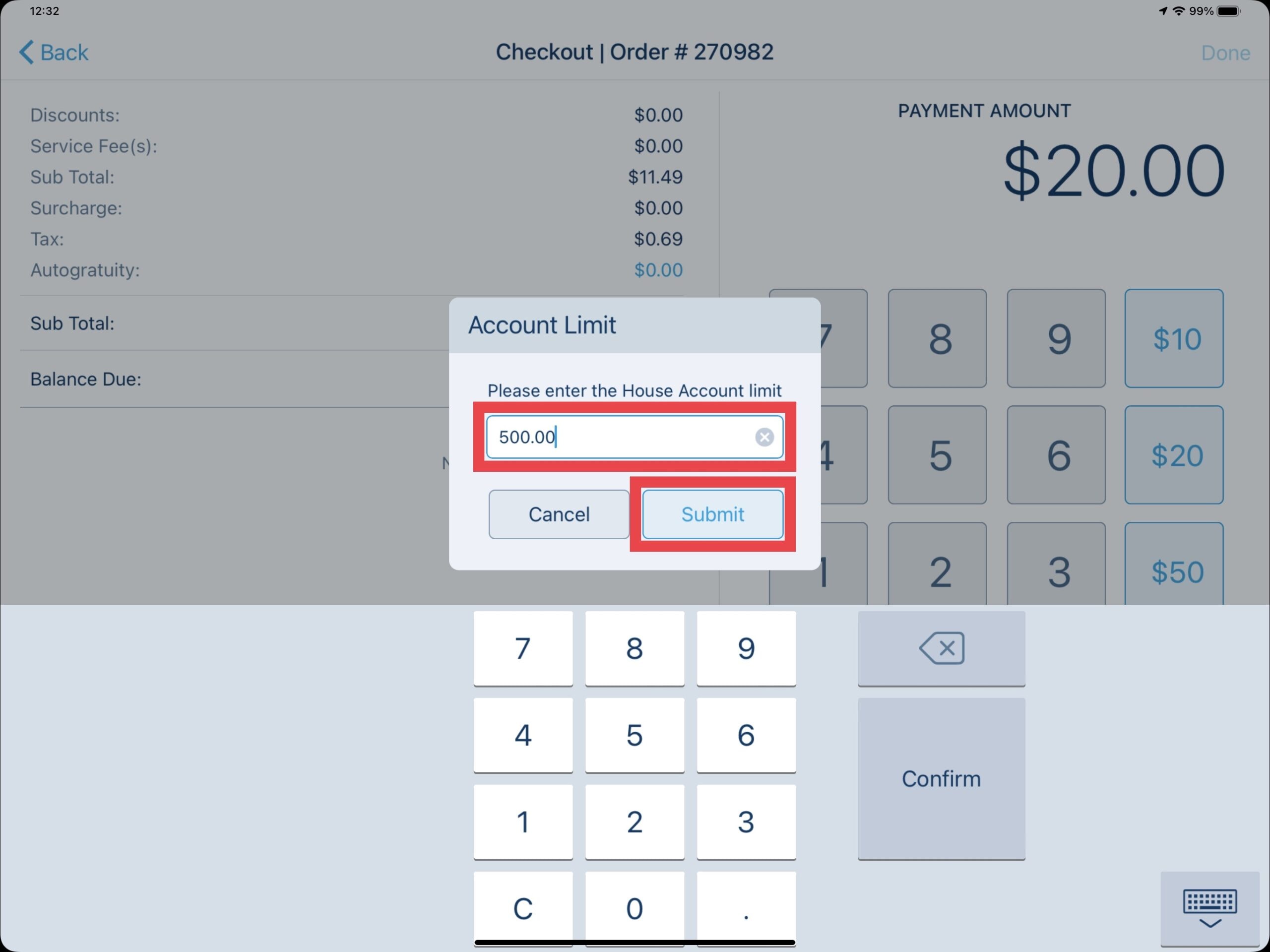 Credit limits as per House Account - House Accounts with Revel Systems