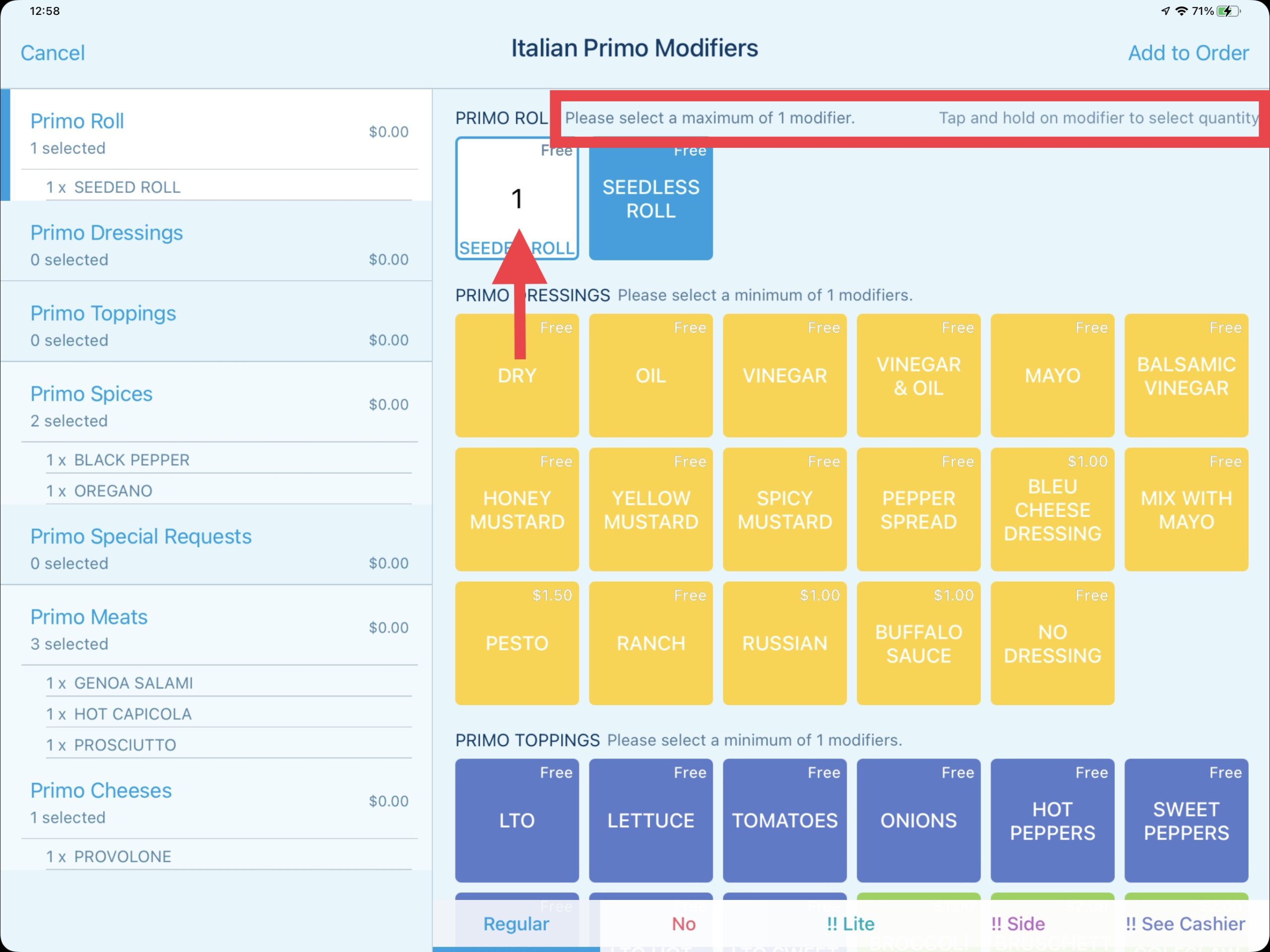 Descriptions & Defaults - Ordering Modifiers with Revel Systems