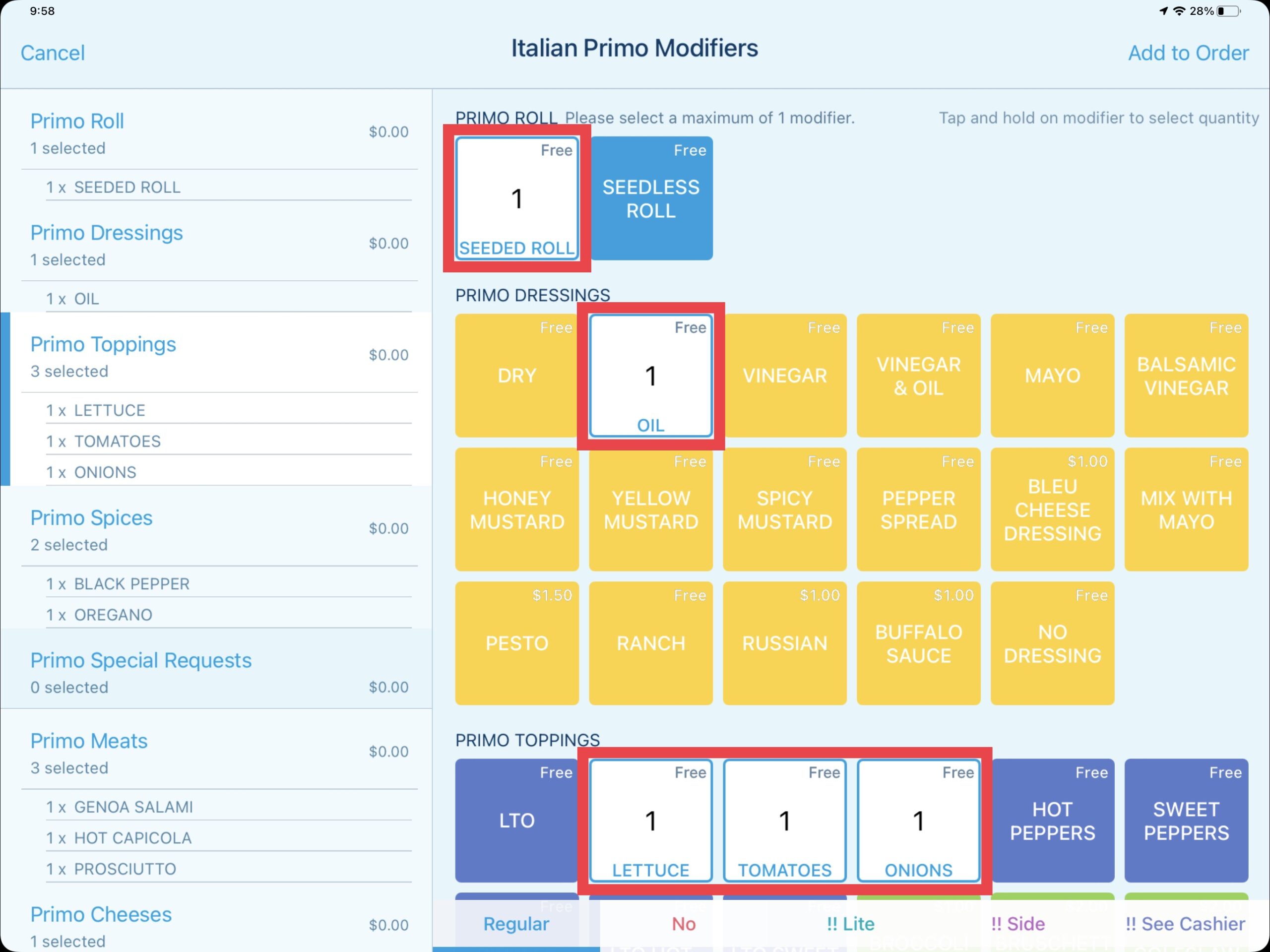 Modifier - Product Attributes, Weights & Sizes - Ordering Products with Revel Systems