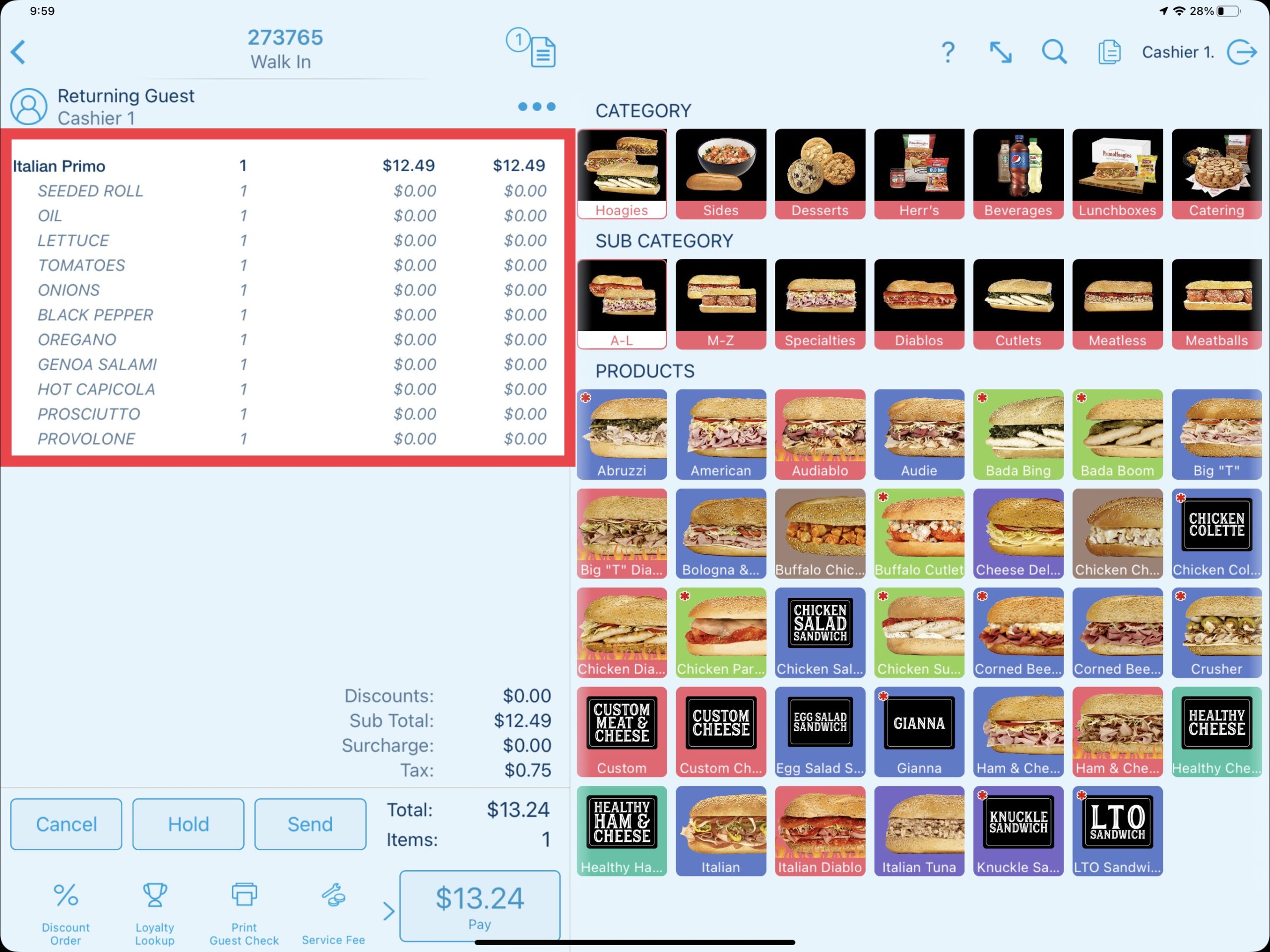 List Product Attributes - Ordering Products with Revel Systems