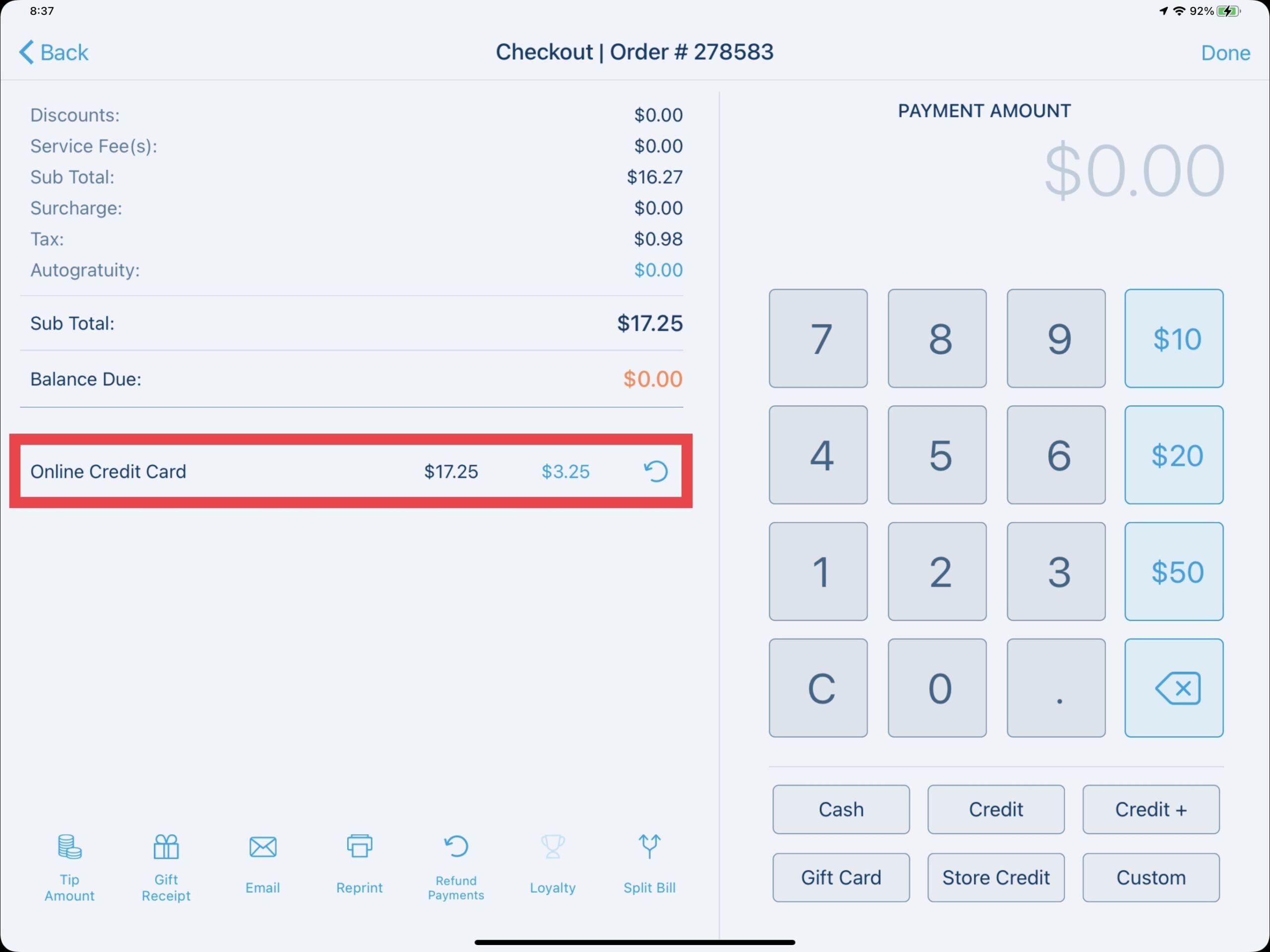 Payment Mode - Returns & Comps with Revel Systems