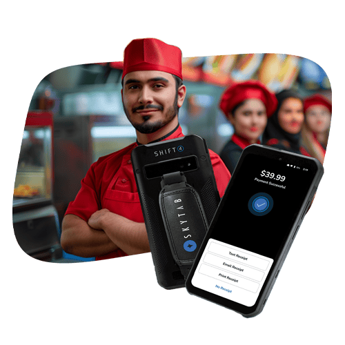 Mobile POS payment technology for retail and hospitality industries.