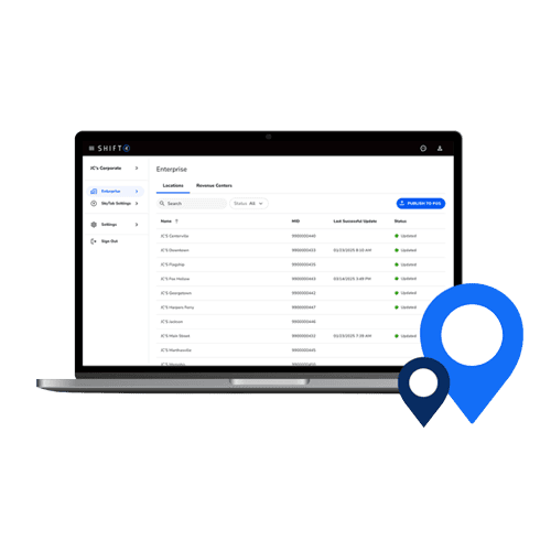 Secure SkyTab POS system interface for business management and reporting.