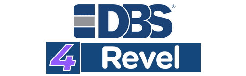 DBS & Revel point of sale system logo for business solutions.