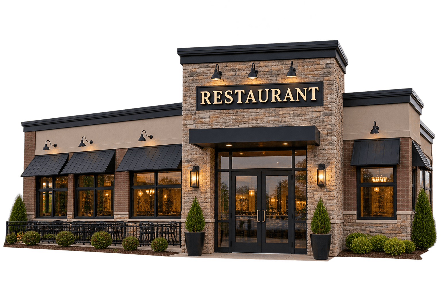 An image of the outside of a restaurant building.