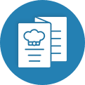Menu Round DBS Point of Sale Icon Blue